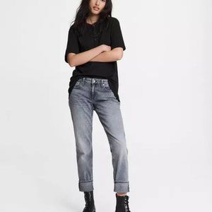 Rag & Bone | Dre Low- rise Slim Boyfriend Jeans | Silverstone color | women’s 26